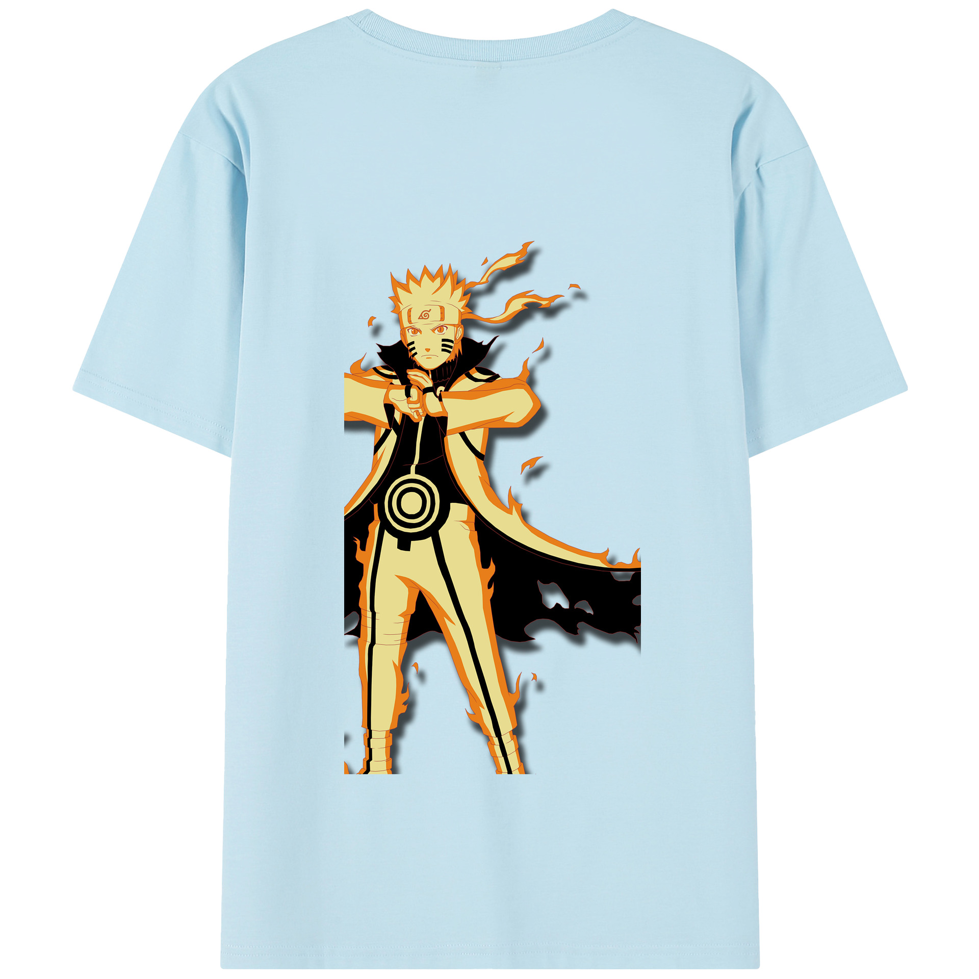 （画像用） NARUTO -ナルト- うずまき ナルト Uzumaki Naruto 綿100％半袖Tシャツ（背面プリント）